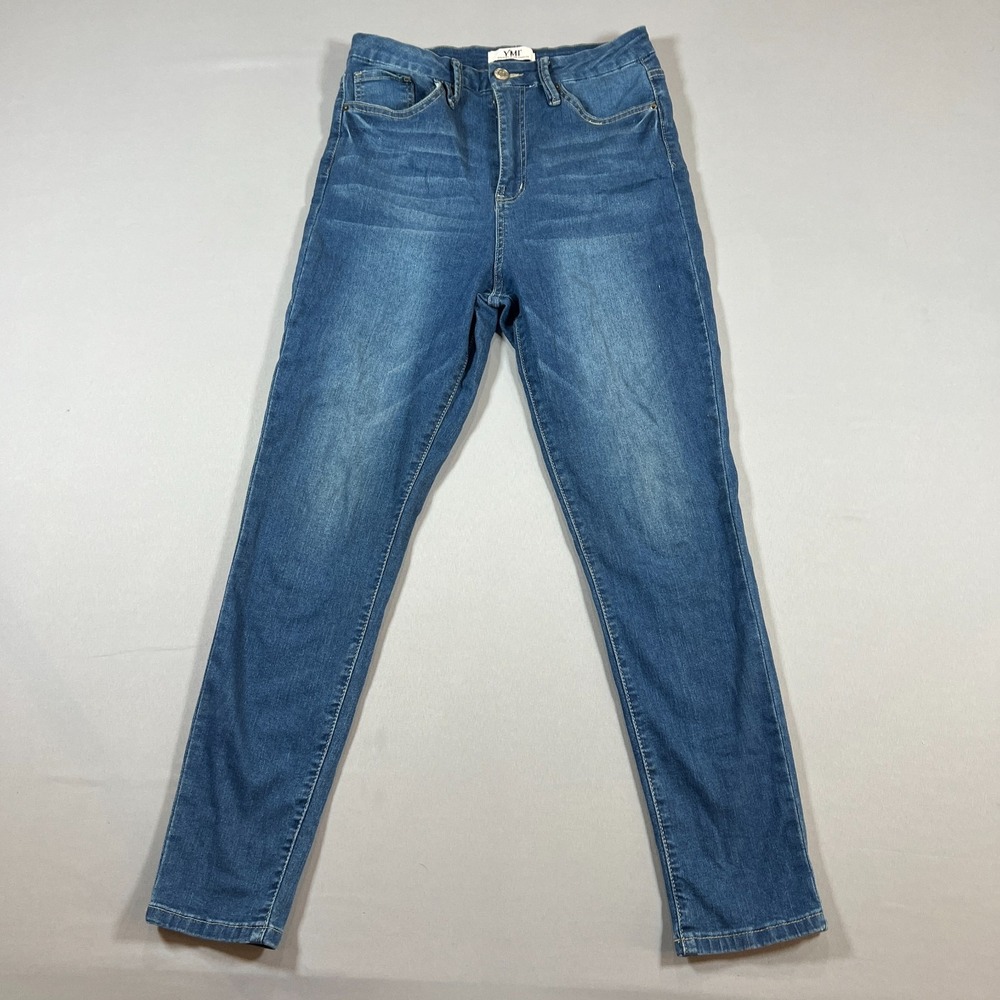 Ymi Skinny Jeans Juniors 11x30 Blue Denim Cotton Stretch Medium Wash Zip Fly